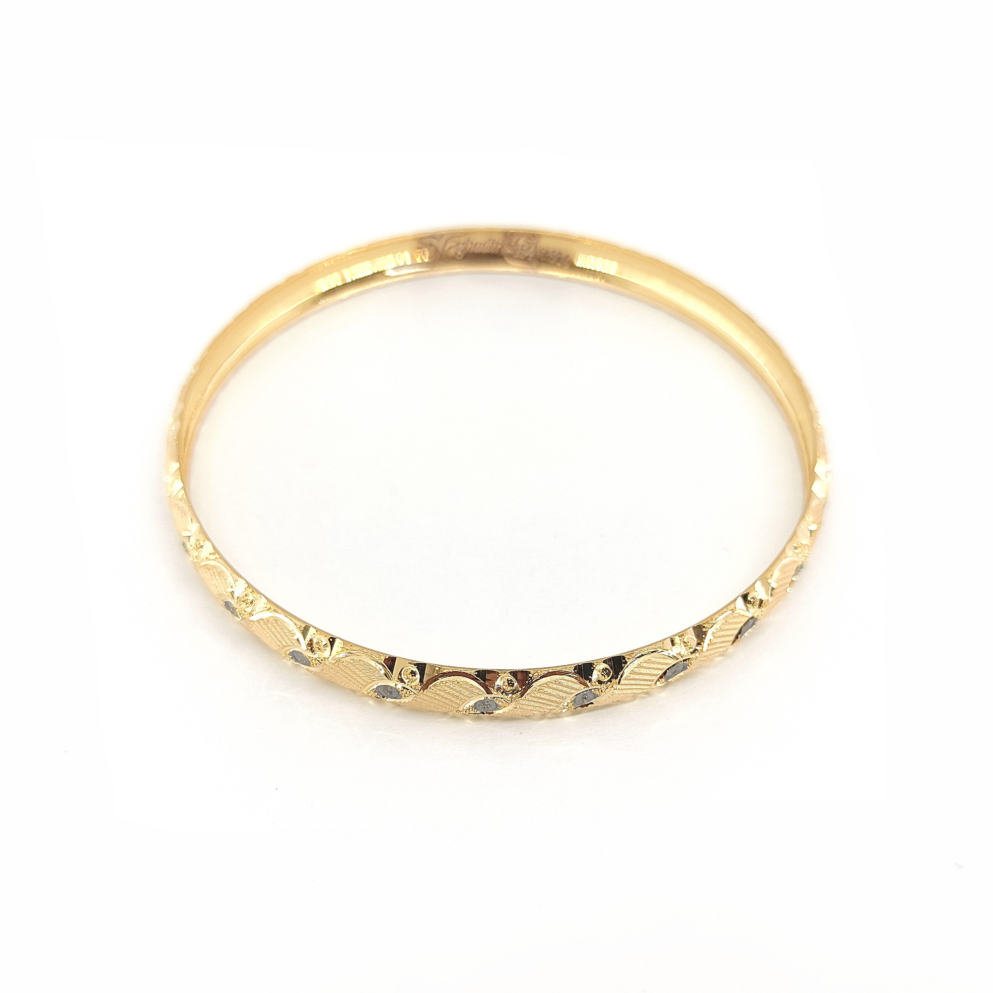 النگو طلا 18 عیار زنانه طلا و جواهر سازی افرا مدل تراش 474