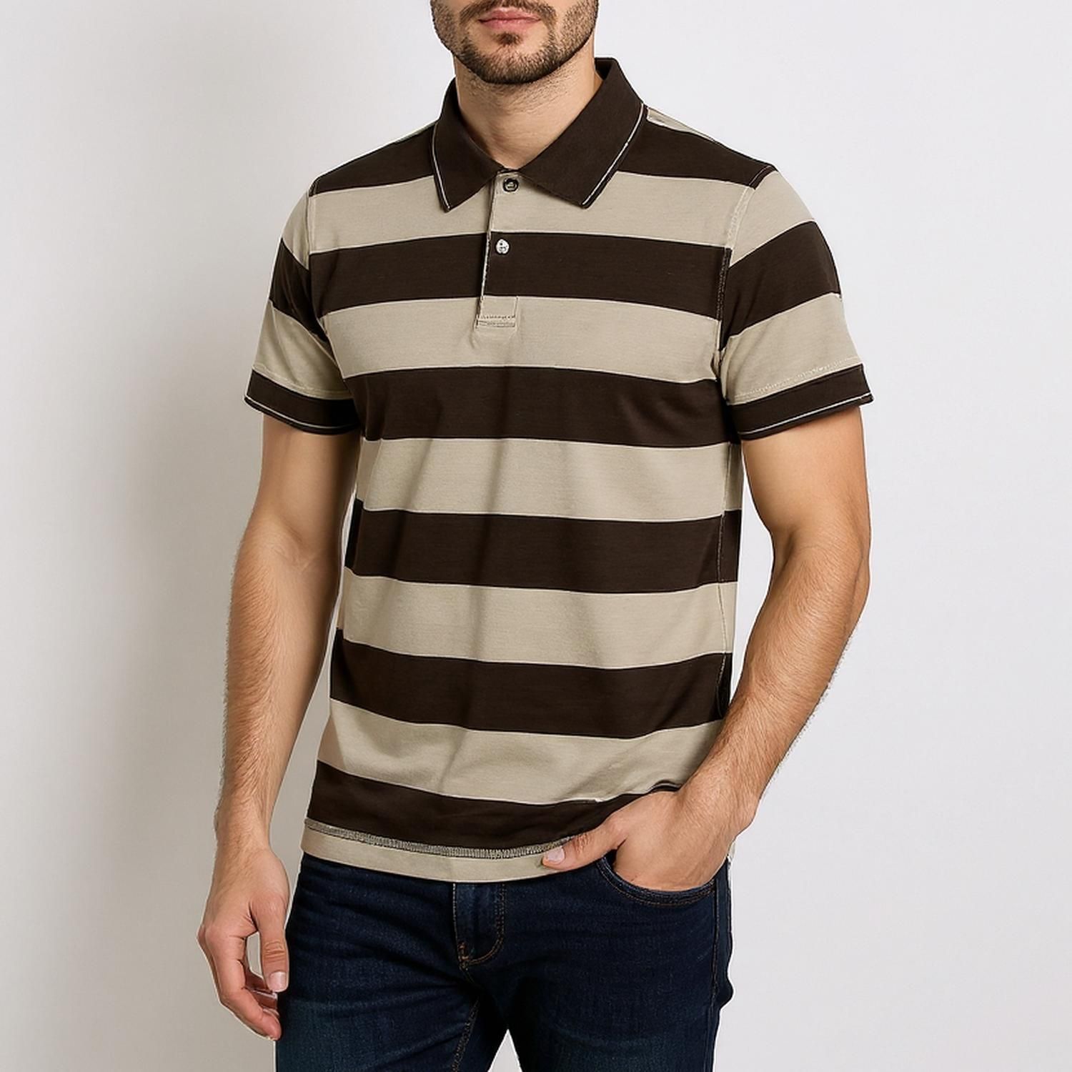 پولوشرت آستین کوتاه مردانه آریان نخ باف مدل 1845 -  - 1