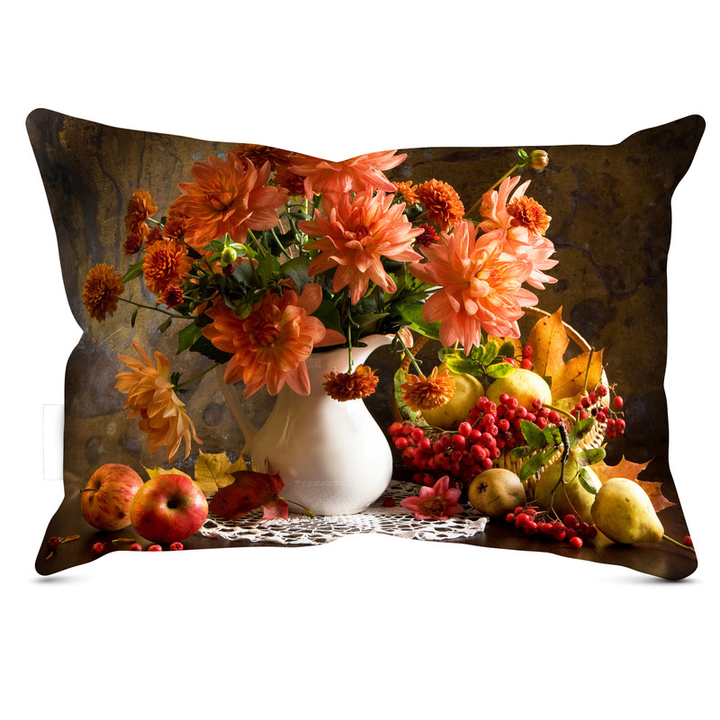 رو بالشی مدل گل دورو طرح دار کد 9070