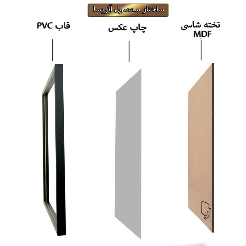 تابلو آتریسا طرح لامین یامال مدل ATYM11 فریم مشکی