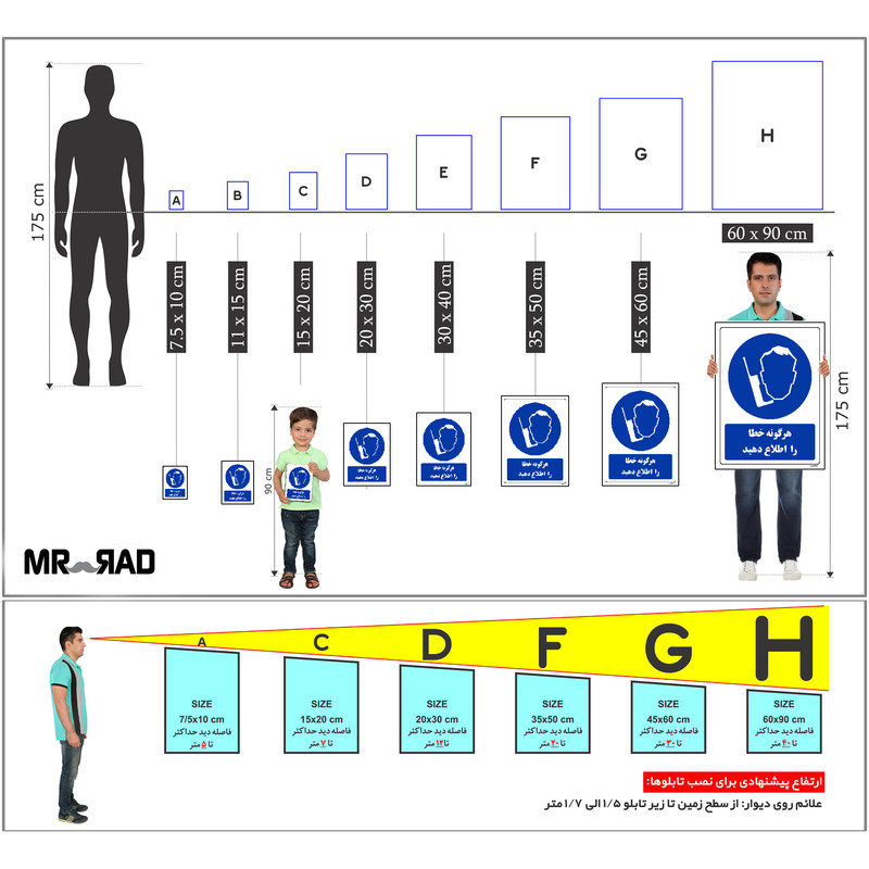 برچسب ایمنی مستر راد طرح هرگونه خطا را اطلاع دهید مدل HSE-OSHA-0394