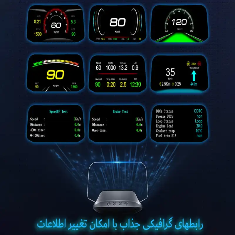 نمایشگر هد اپ دیسپلی خودرو مدل c3