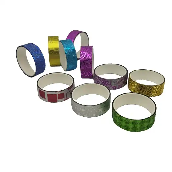چسب نواری مدل رنگی طرح کادویی عرض 1.5 سانتی متر بسته 10 عددی