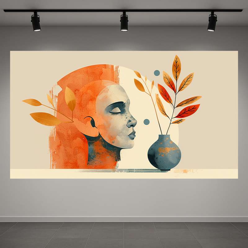 پوستر طرح بک لایت چهره مدل هنری کد PD1311320