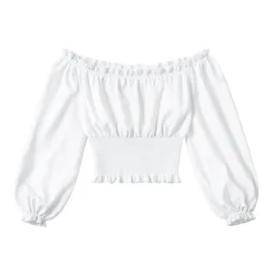 بلوز آستین بلند یقه قایقی زنانه مدل Lalanam