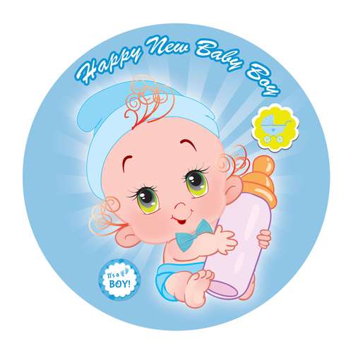 بنر تم تولد طرح نوزاد پسر کد B-SED_3363
