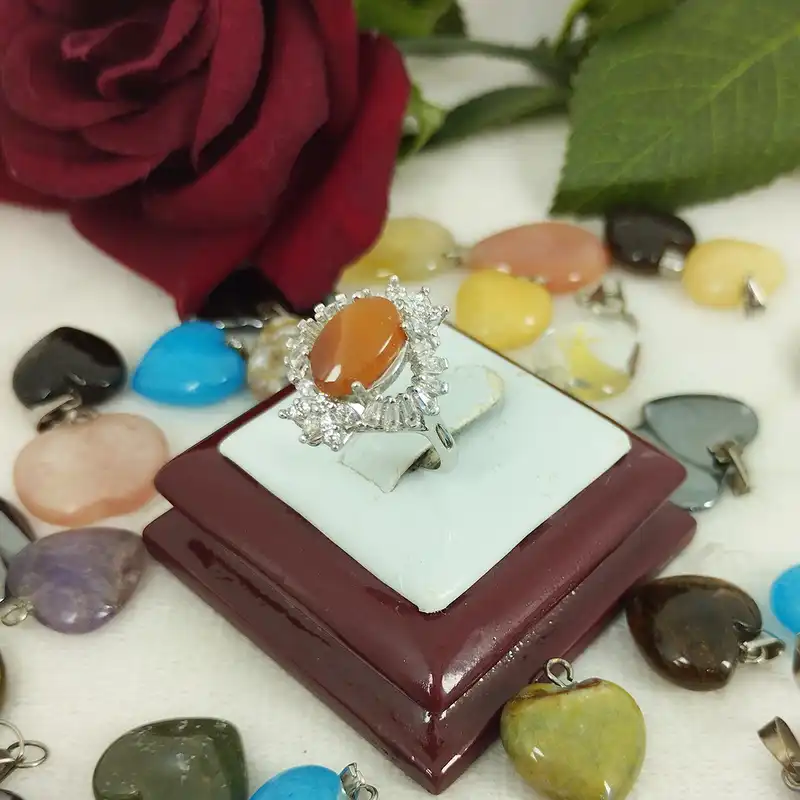 انگشتر نقره زنانه سلین کالا کد4عقیق