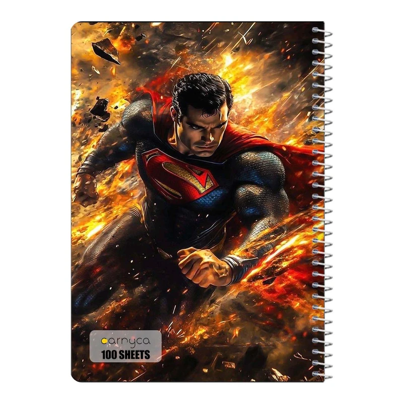دفتر مشق 100 برگ سیمی کارنیکا طرح سوپرمن Superman کد 72469