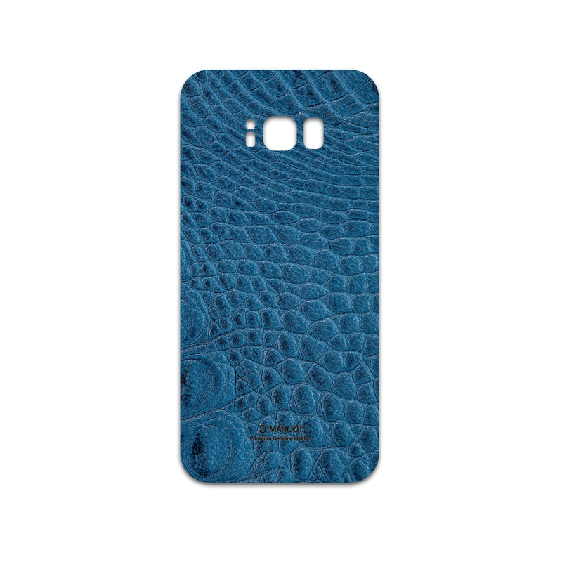 برچسب پوششی ماهوت مدل Blue-Crocodile-Leather مناسب برای گوشی موبایل سامسونگ Galaxy S8 Plus