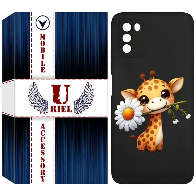 کاور یوریل قاب مدل KSH کد 38 طرح زرافه مناسب برای گوشی موبایل شیائومی Poco M4 Pro 4G
