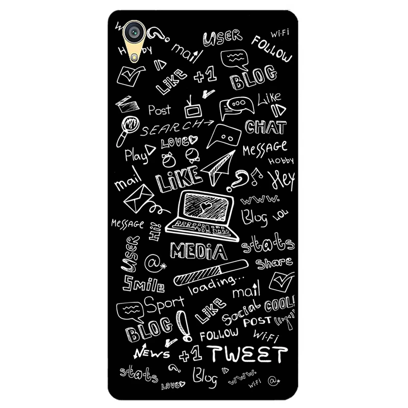 کاور مگافون طرح رسانه های اجتماعی مدل 1898 مناسب برای گوشی موبایل سونی Xperia X 