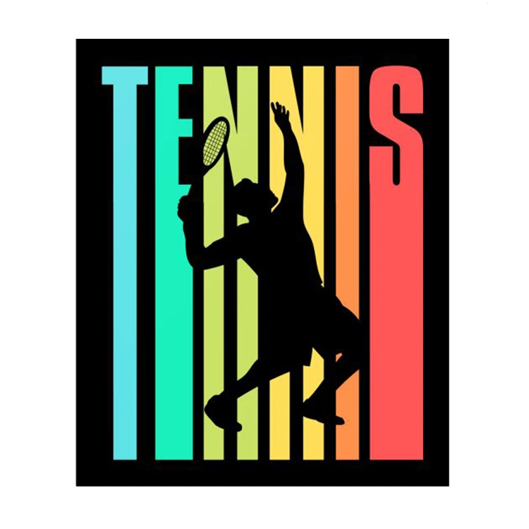 استیکر پارچه و لباس پاد آفرین مدل رشته ورزشی تنیس کد 4224