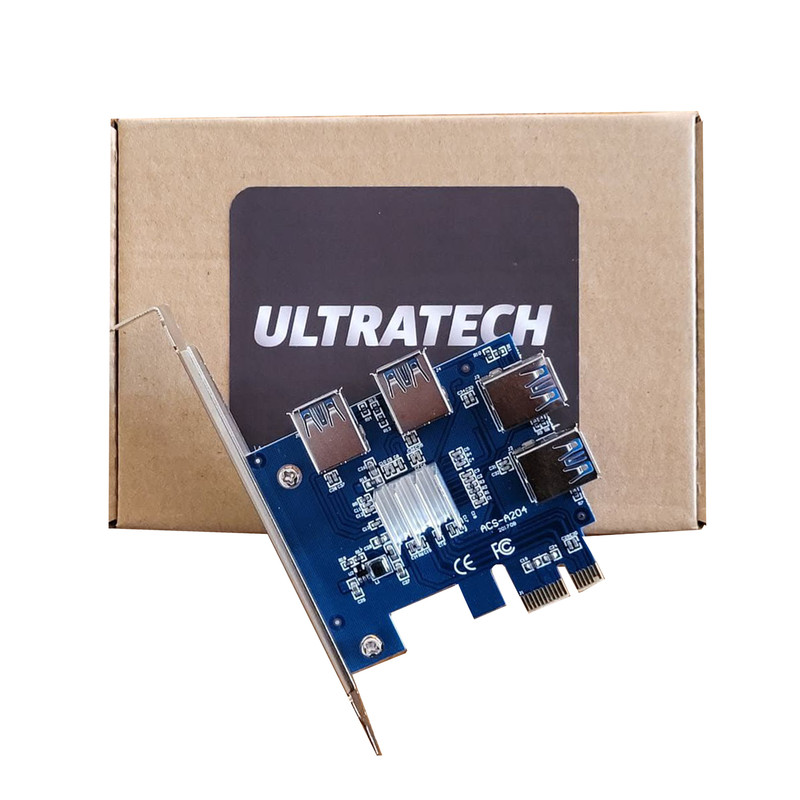 تبدیل پورت PCI 16X به رایزر 4 پورت اولتراتک مدل ACS-A204 1