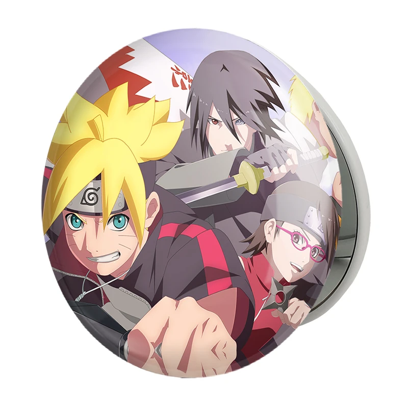 آینه جیبی خندالو طرح بوروتو و ساسکه و ناروتو و سارادا انیمه بوروتو Boruto مدل تاشو کد 13146 