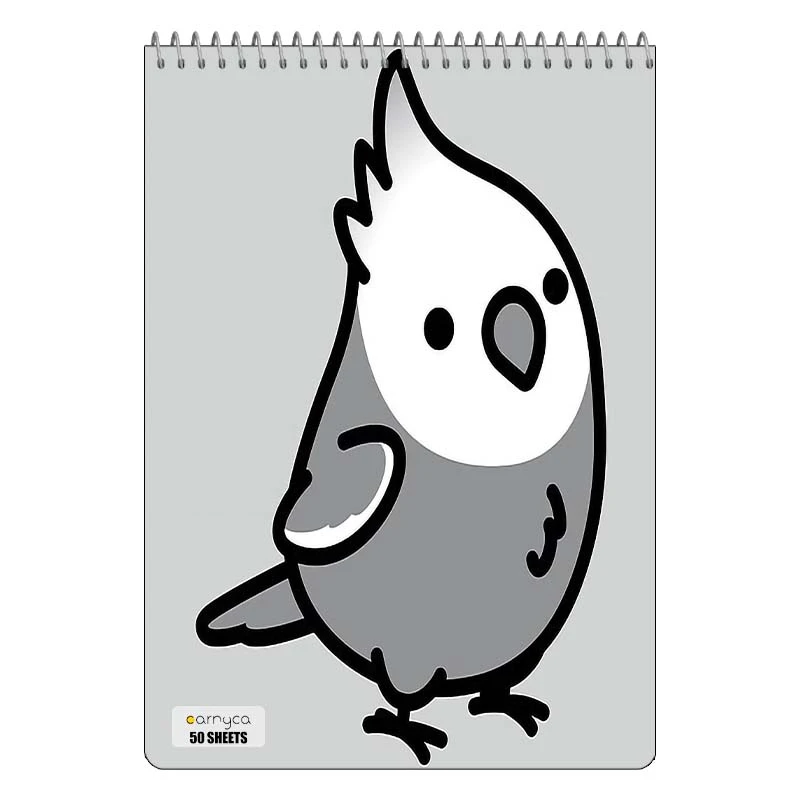 دفتر نقاشی 50 برگ سیمی کارنیکا طرح طوطی Parrot کد 33641