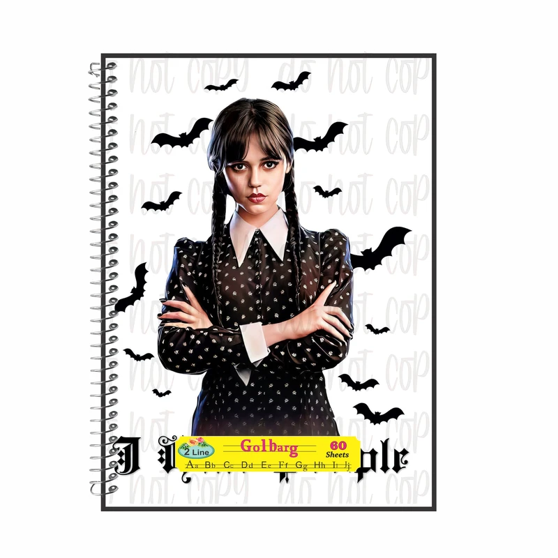 دفتر زبان 60 برگ گلبرگ مدل دخترانه کد 2322