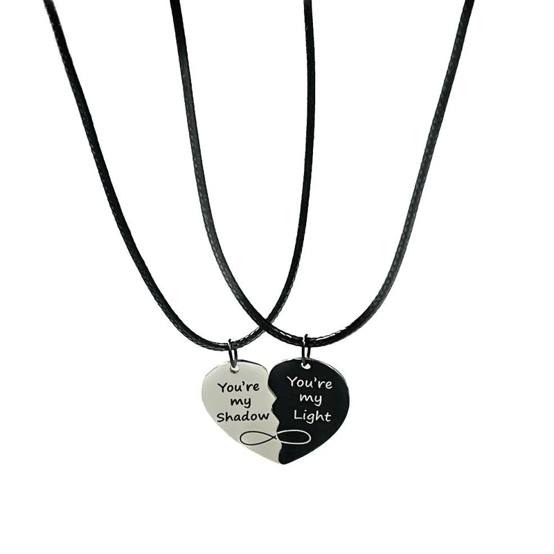 گردنبند زنانه مدل you are my shadow you are my light بسته دو عددی