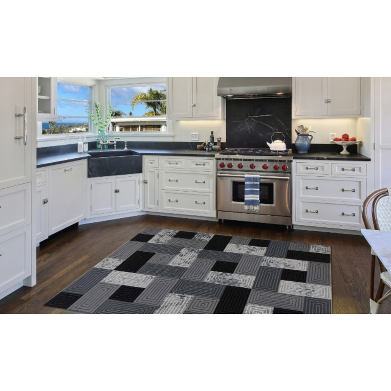 گلیم ماشینی بزرگمهر کد 2266 زمینه دودی