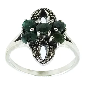 انگشتر نقره زنانه سلین کالا مدل زمرد ce-As320