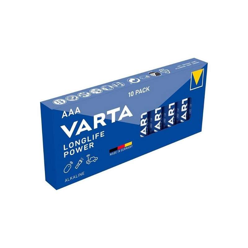 باتری نیم قلمی وارتا مدل LONG LIFE POWER بسته 10 عددی باتری نیم قلمی وارتا مدل LONG LIFE POWER بسته 10 عددی