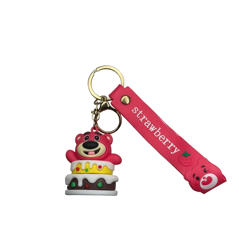 جاسوئیچی جاکلیدی خودرو ام آر جی مدل C007 طرح فانتزی سیلیکونی strawberry