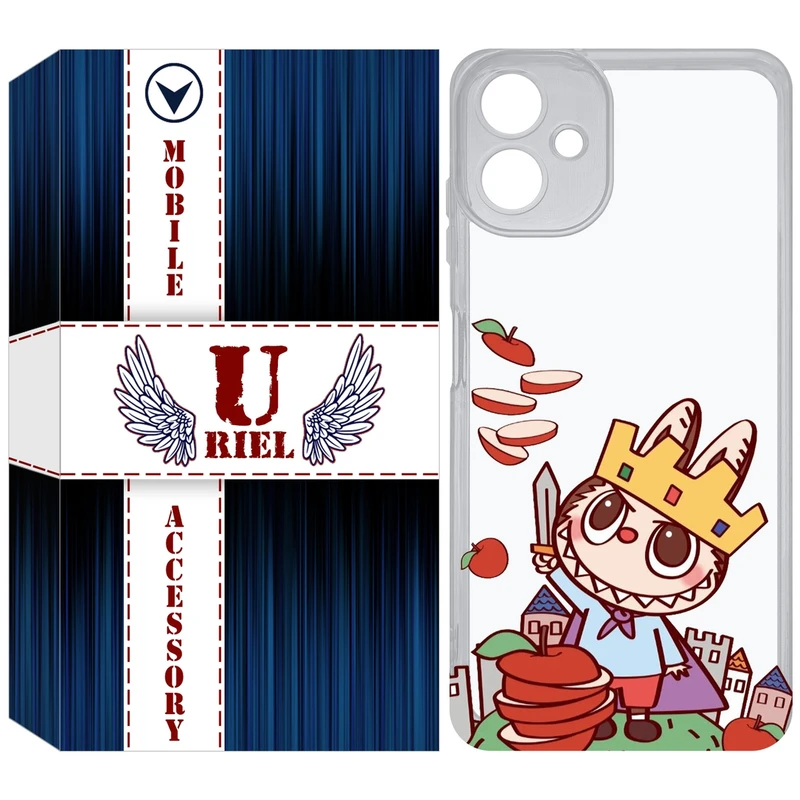 کاور یوریل قاب مدل Clear کد 115 طرح لبوبو Labubu مناسب برای گوشی موبایل سامسونگ Galaxy A06