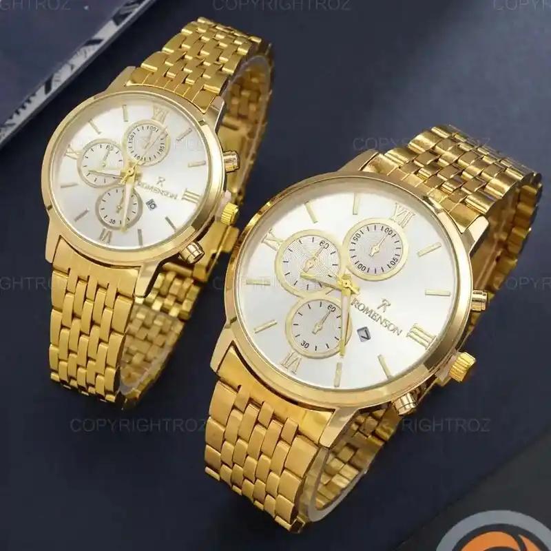 ست ساعت مچی عقربه ای زنانه و مردانه مدل tsf