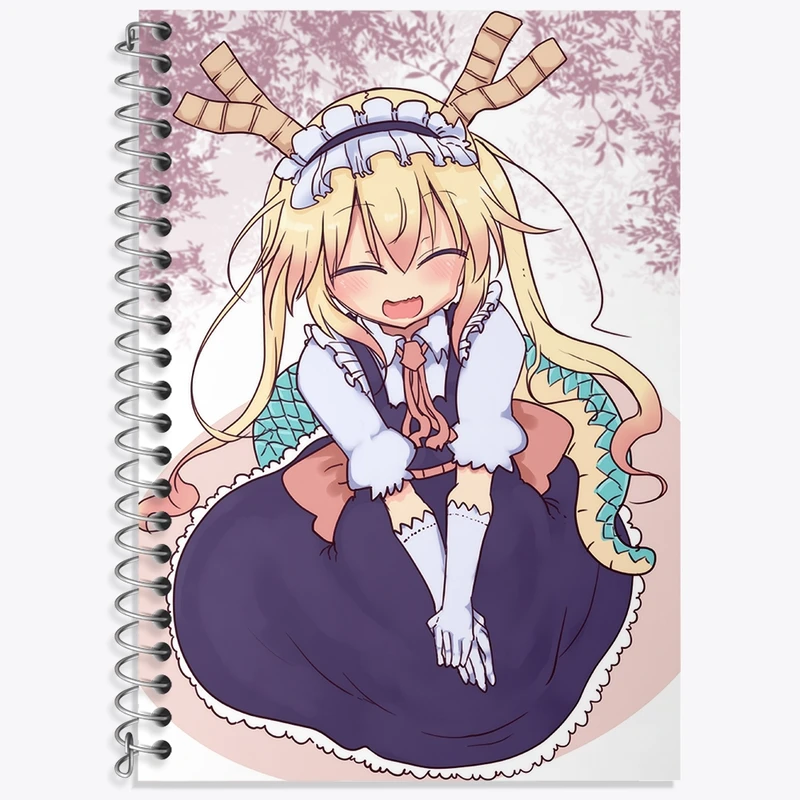 دفتر لغت 50 برگ خندالو طرح توهرو انیمه اژدهای خدمتکار کوبایاشی کد 36342