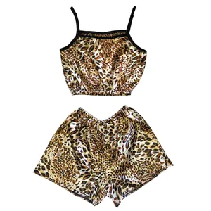 لباس خواب زنانه مدل ابریشم پلنگی