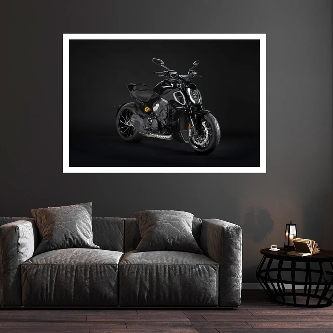 تابلو بکلیت طرح موتور دوکاتی دیاول مدل قاب شاسی W-s8923