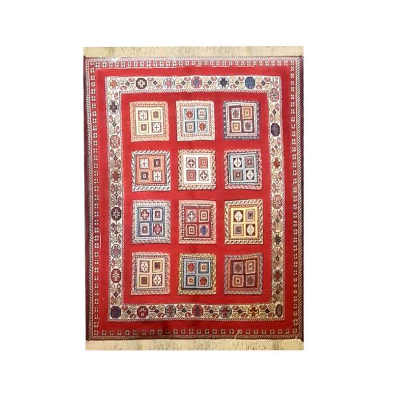 گلیم فرش دستباف یک متری طرح خشتی مدل AG15