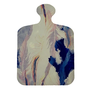 پادری مدل تخته گوشت طرح آب رنگی و برگ کد 9146 سایز 110×80 سانتی متر