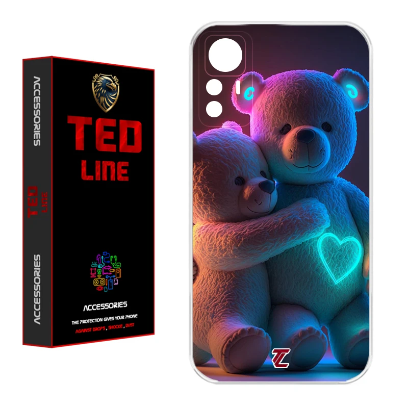 کاور تد لاین طرح خرس عاشق کد 1112 مناسب برای گوشی موبایل شیائومی Mi 12T / 12T Pro
