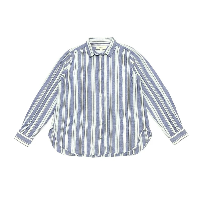 شومیز آستین بلند یقه برگردان زنانه لافت مدل دکمه دار