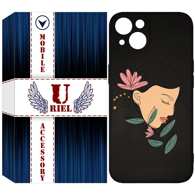 کاور یوریل مدل KSH کد 53 طرح صورت زن مناسب برای گوشی موبایل اپل iPhone 13