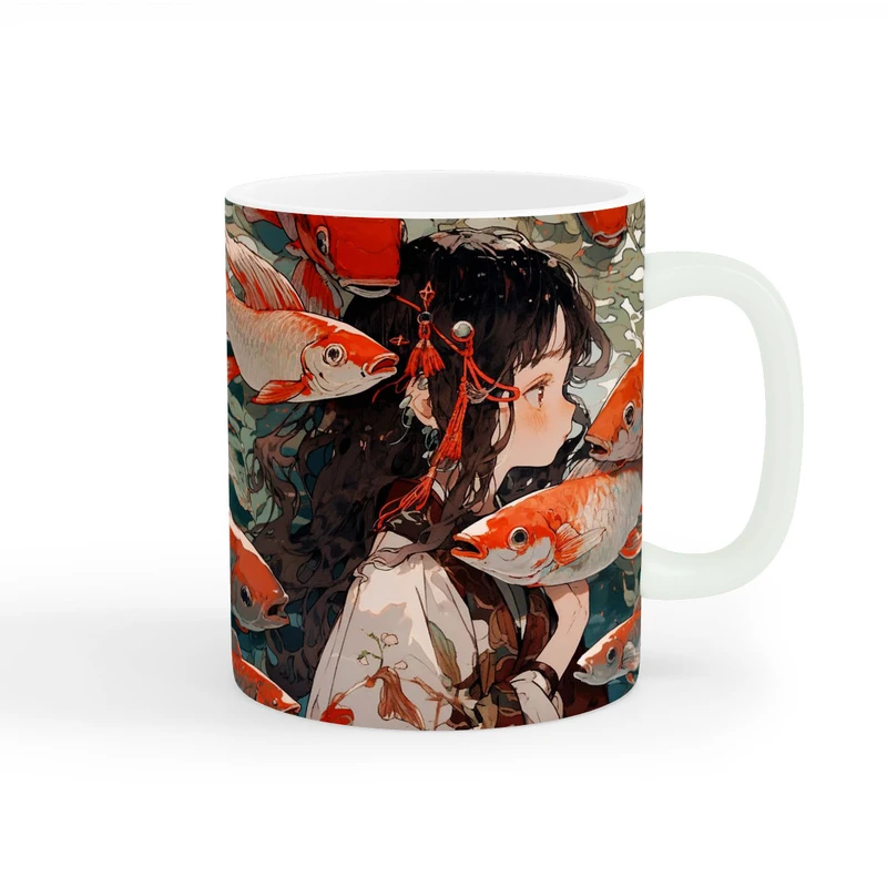 ماگ طرح دخترانه دختر کیوت کد wall-8213