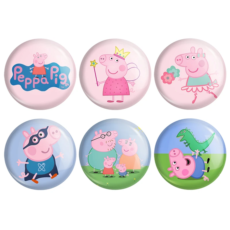 مگنت خندالو طرح انیمیشن پپاپیگ Peppa pig کد 1340B مجموعه 6 عددی