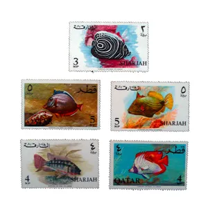 تمبر یادگاری مدل ماهی کد h-318 مجموعه 5 عددی