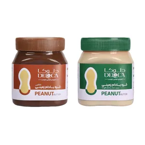 کره بادام زمینی رژیمی و شکلاتی دلوکا - 400 گرم بسته 2 عددی