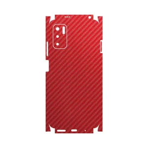 MAHOOT Red-Fiber-FullSkin Cover Sticker for Xiaomi Redmi Note 10 5G