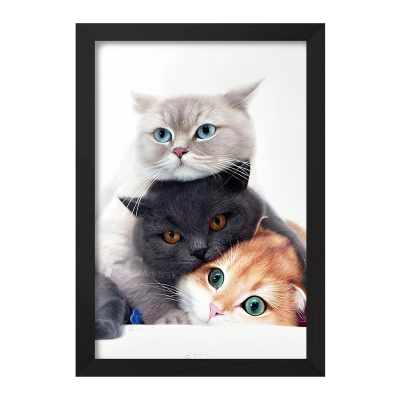 تابلو خندالو مدل گربه های بامزه کد F10728