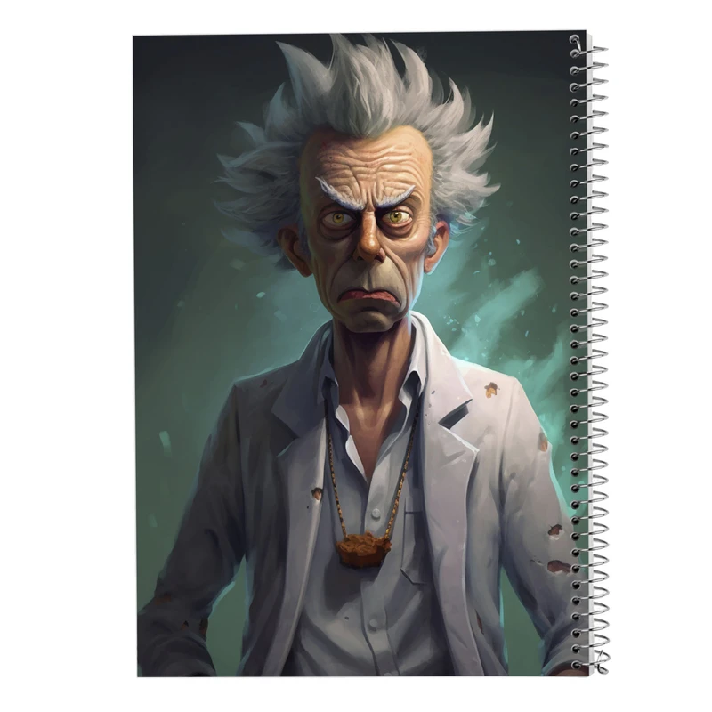 دفتر ژورنال نویسی 50 برگ مدوپد مدل نقطه ای طرح ریک اند مورتی rick&morty کد DF10878