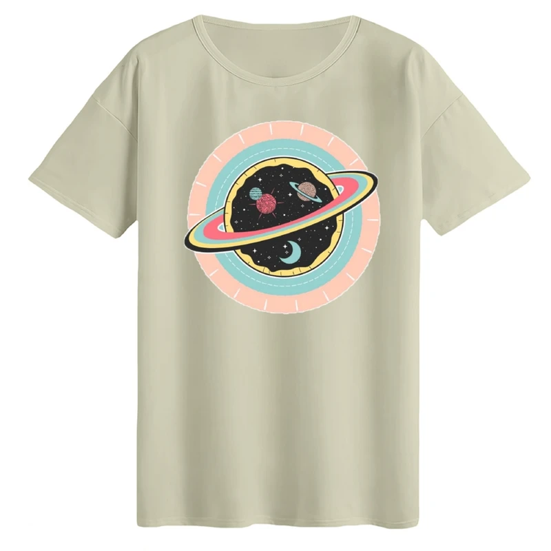 تی‌شرت لانگ آستین کوتاه زنانه مدل سیاره