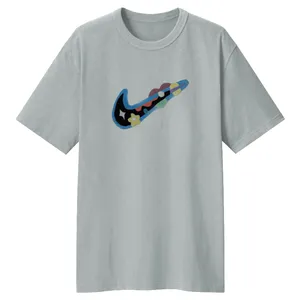 تی شرت لانگ آستین کوتاه زنانه کد A76  رنگ طوسی