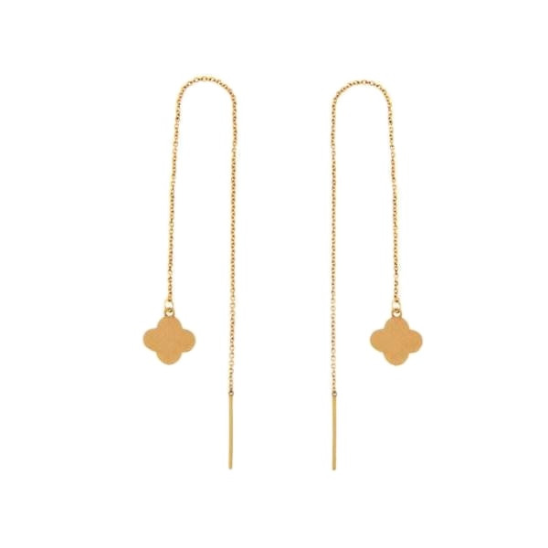 گوشواره طلا 18 عیار زنانه قیراط طرح ونکلیف کد GH4644