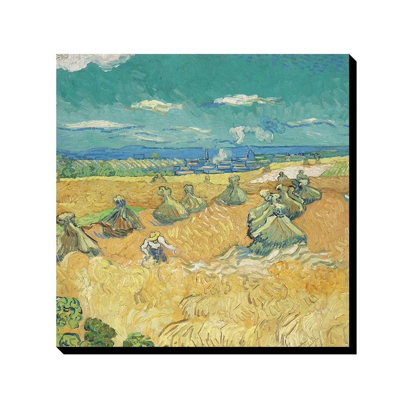 تابلو ترمه طراحان ایده طرح مزرعه گندم و دروگر از ونگوگ کد art0006