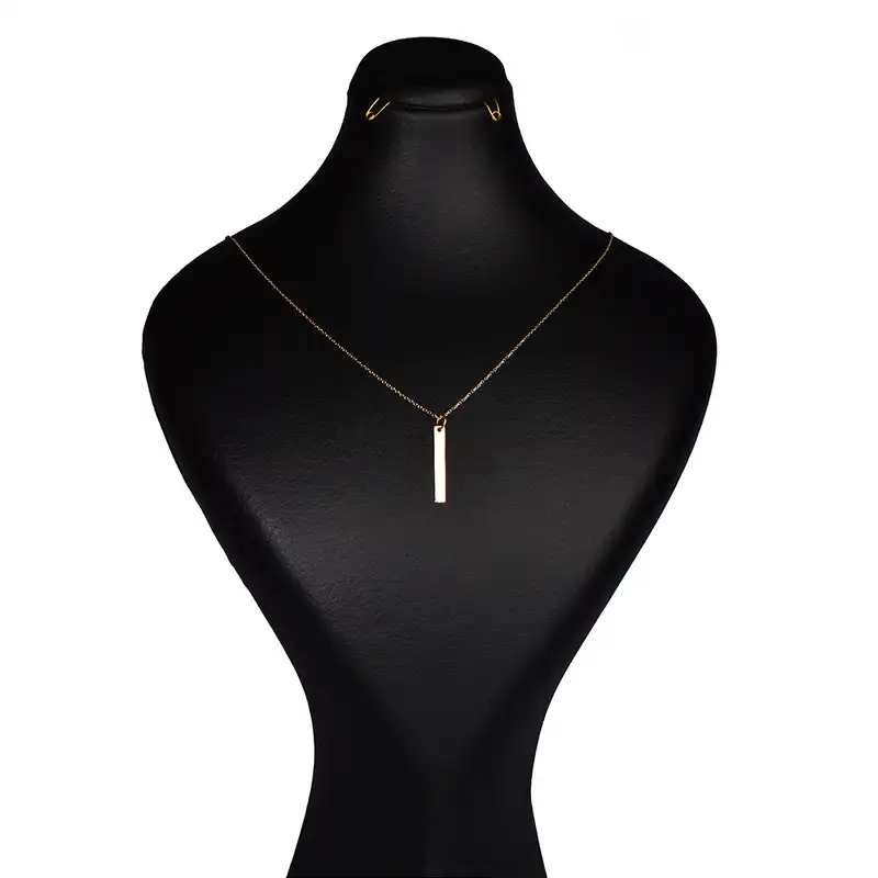 گردنبند طلا 18 عیار زنانه کرابو طرح مستطیل مدل Kr7001