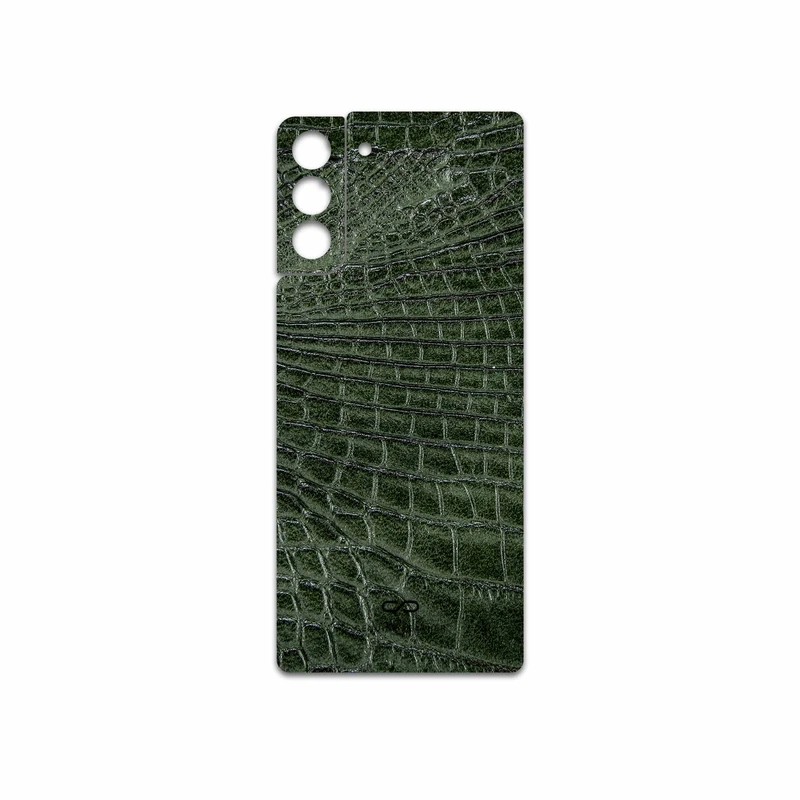 برچسب پوششی ماهوت مدل Green-Crocodile-Leather مناسب برای گوشی موبایل سامسونگ Galaxy S21 Plus 5G