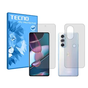 Tecno tHyGEL model transparent screen protector suitable for Motorola Edge X30 mobile phone along with back protector