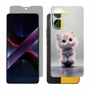 Glass Together model privacy screen protector suitable for Xiaomi Poco X7 Pro mobile phone with back cover sticker